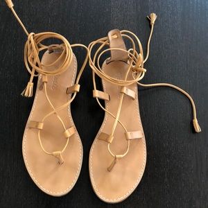 MADEWELL Boardwalk lace up Sandal size 6